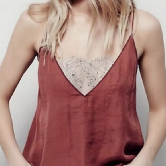 Free People Intimately Satin Lace Bandeau Camisole Top - Picture 3 of 5